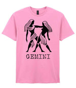 Gemini t-shirt in fan candy pink