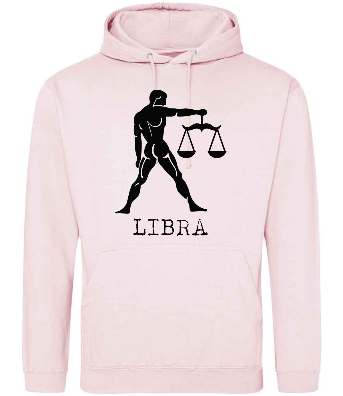Libra hoodie in baby pink