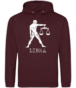 Libra hoodie in burgundy