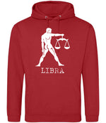 Libra hoodie in fire red