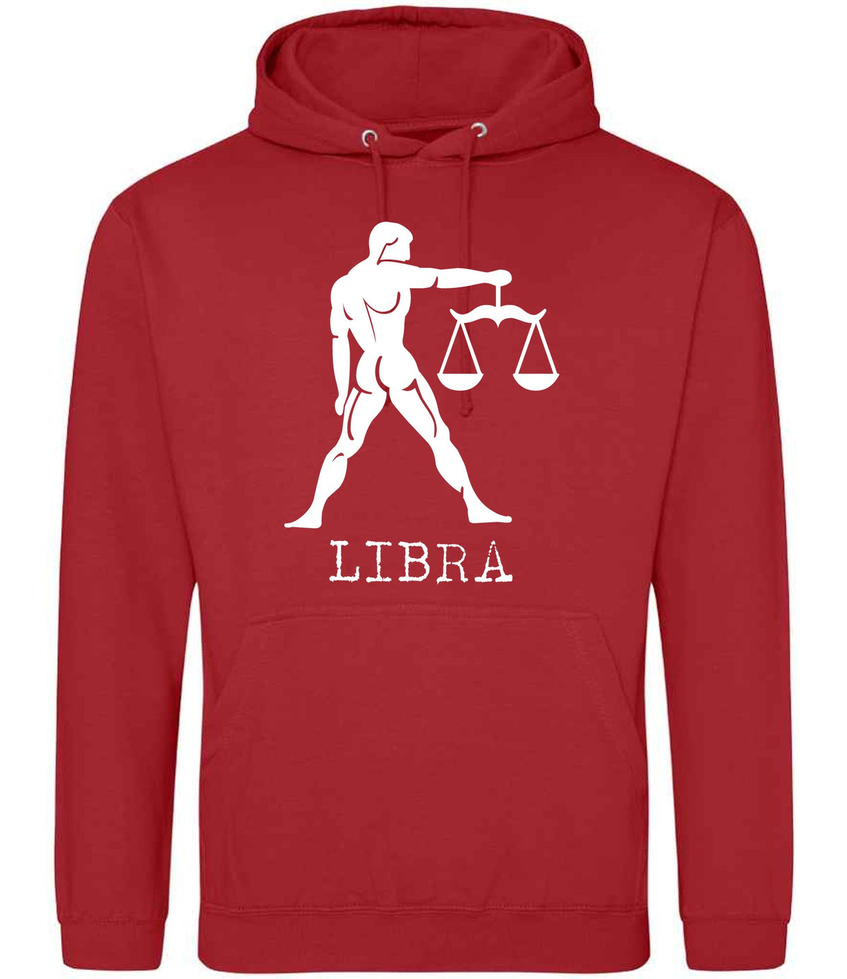 Libra hoodie in fire red