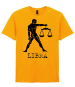 Libra t-shirt in gold