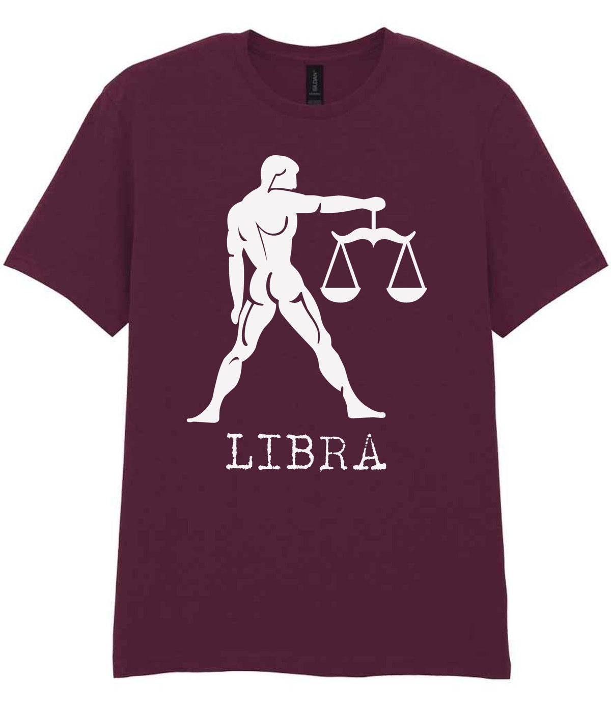 Libra t-shirt in maroon