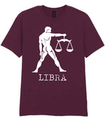 Libra t-shirt in maroon