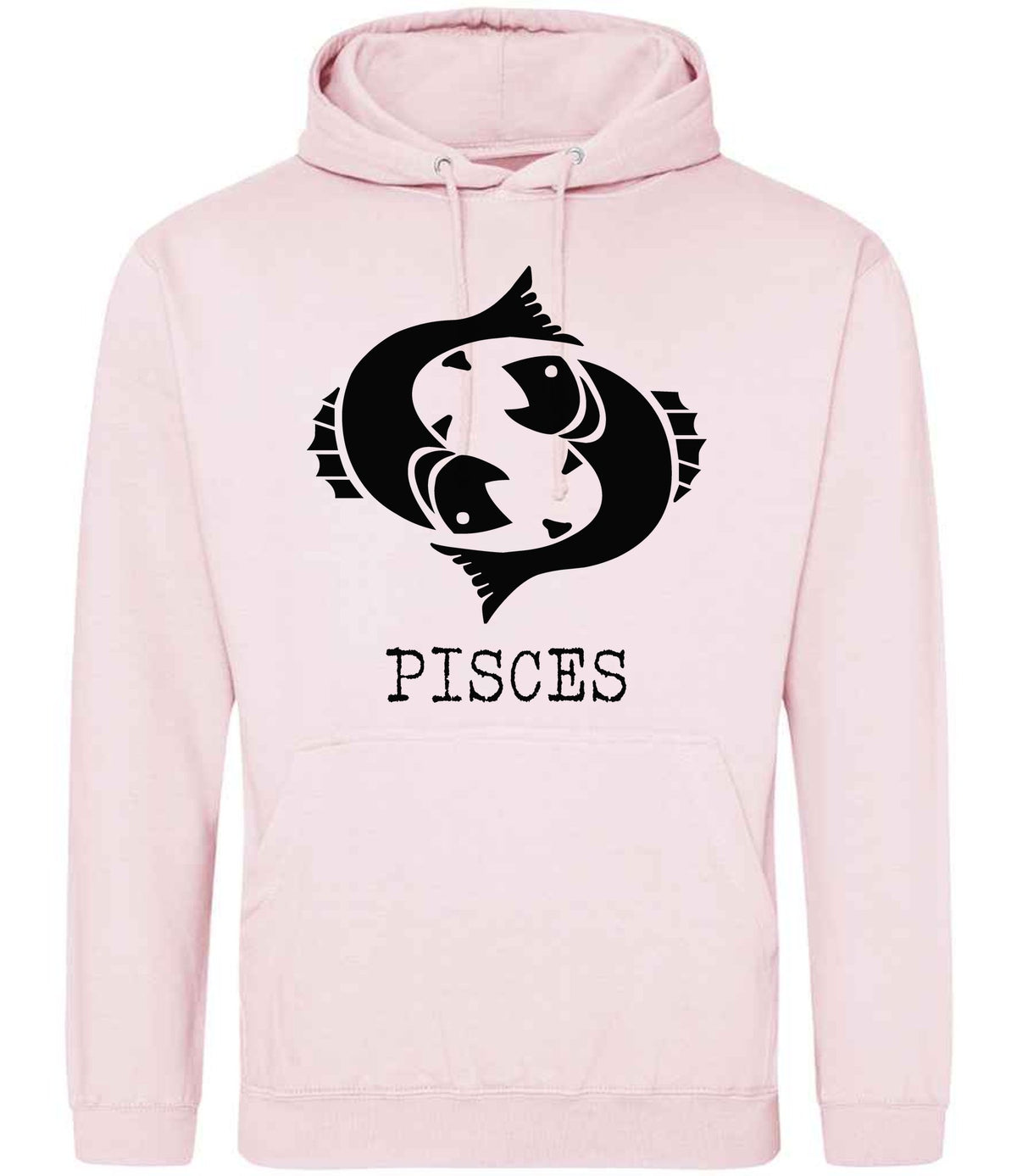 Pisces hoodie in baby pink