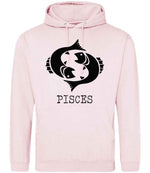 Pisces hoodie in baby pink