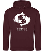 Pisces hoodie in burgundy