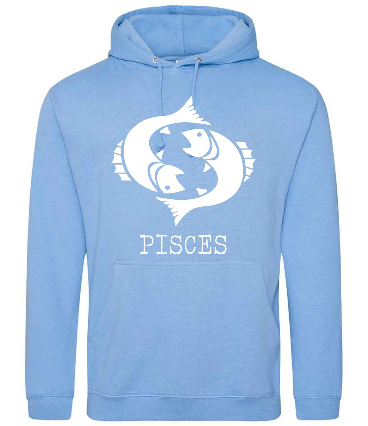 Pisces hoodie in cornflower blue