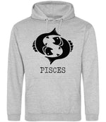 Pisces hoodie in heather grey