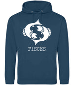 Pisces hoodie in ink blue