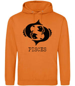 Pisces hoodie in orange crush