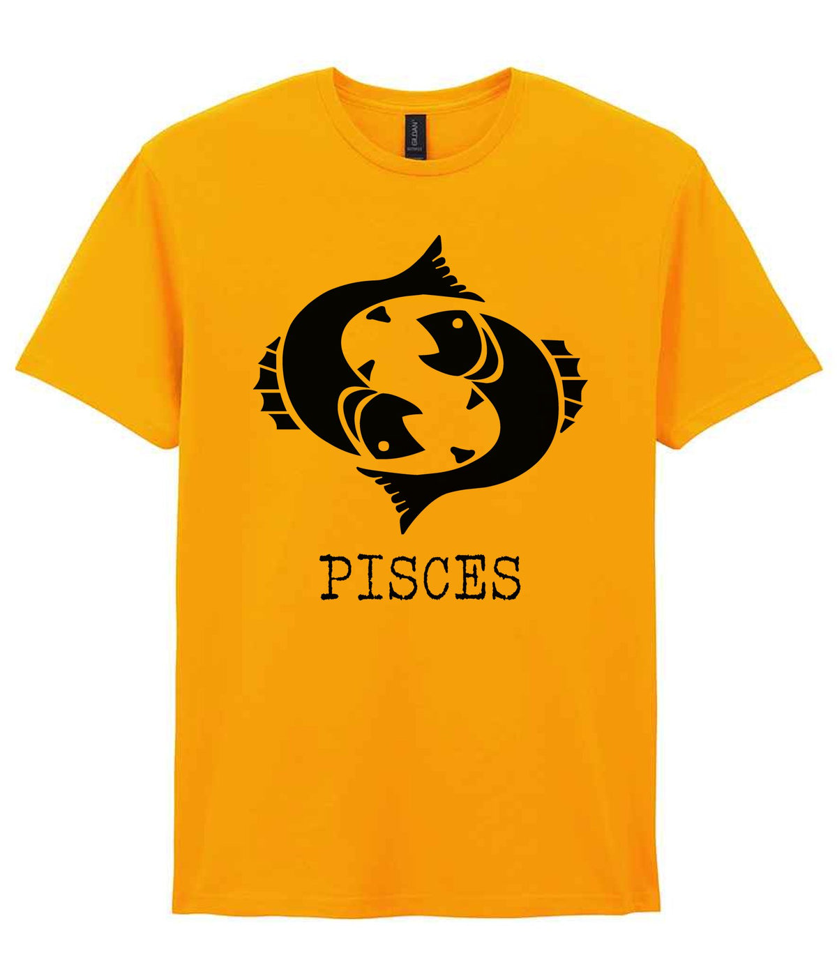 Pisces t-shirt in gold