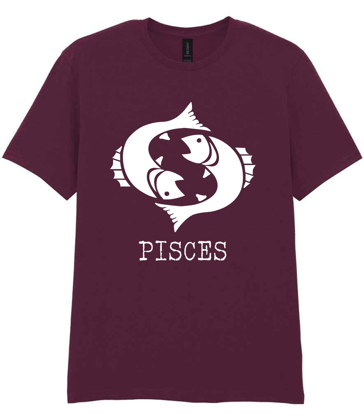 Pisces t-shirt in maroon