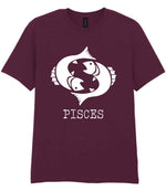 Pisces t-shirt in maroon