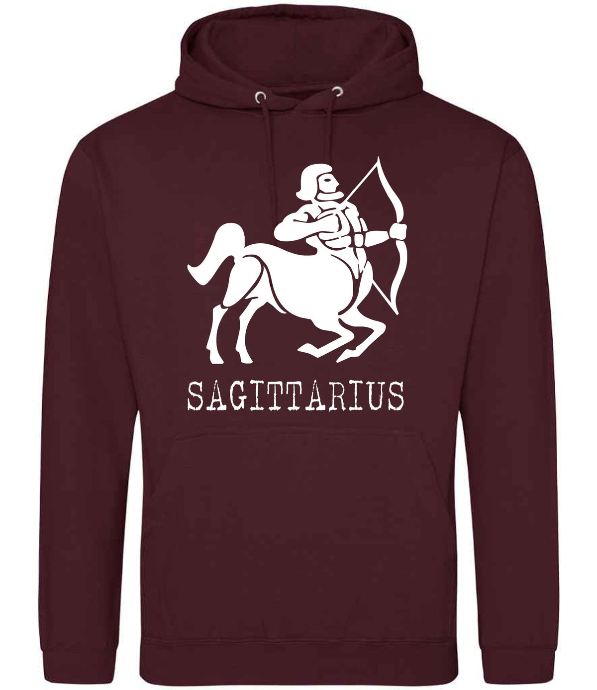 Sagittarius hoodie in burgundy