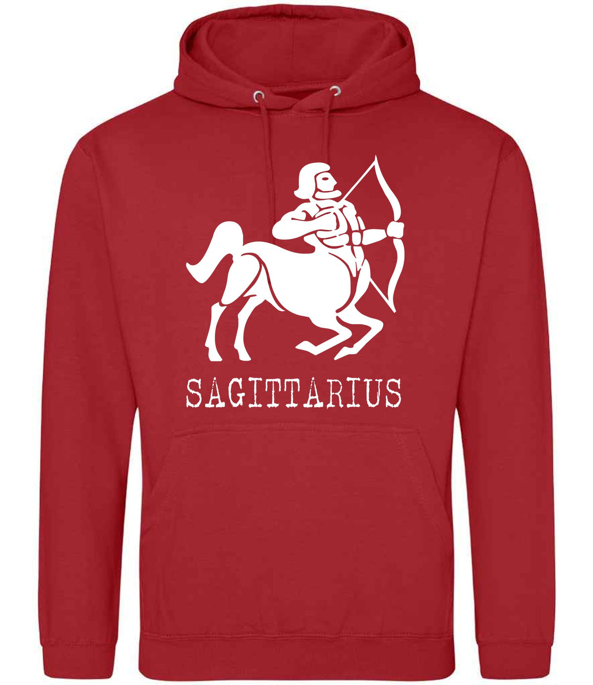 Sagittarius hoodie in fire red