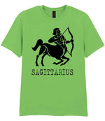 Sagittarius t-shirt in lime green