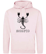 Scorpio hoodie in baby pink