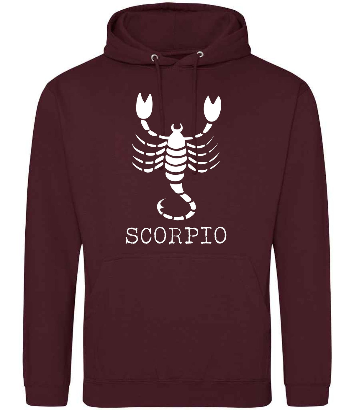 Scorpio hoodie in burgundy