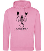 Scorpio hoodie in candyfloss pink