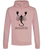 Scorpio hoodie in dusty pink