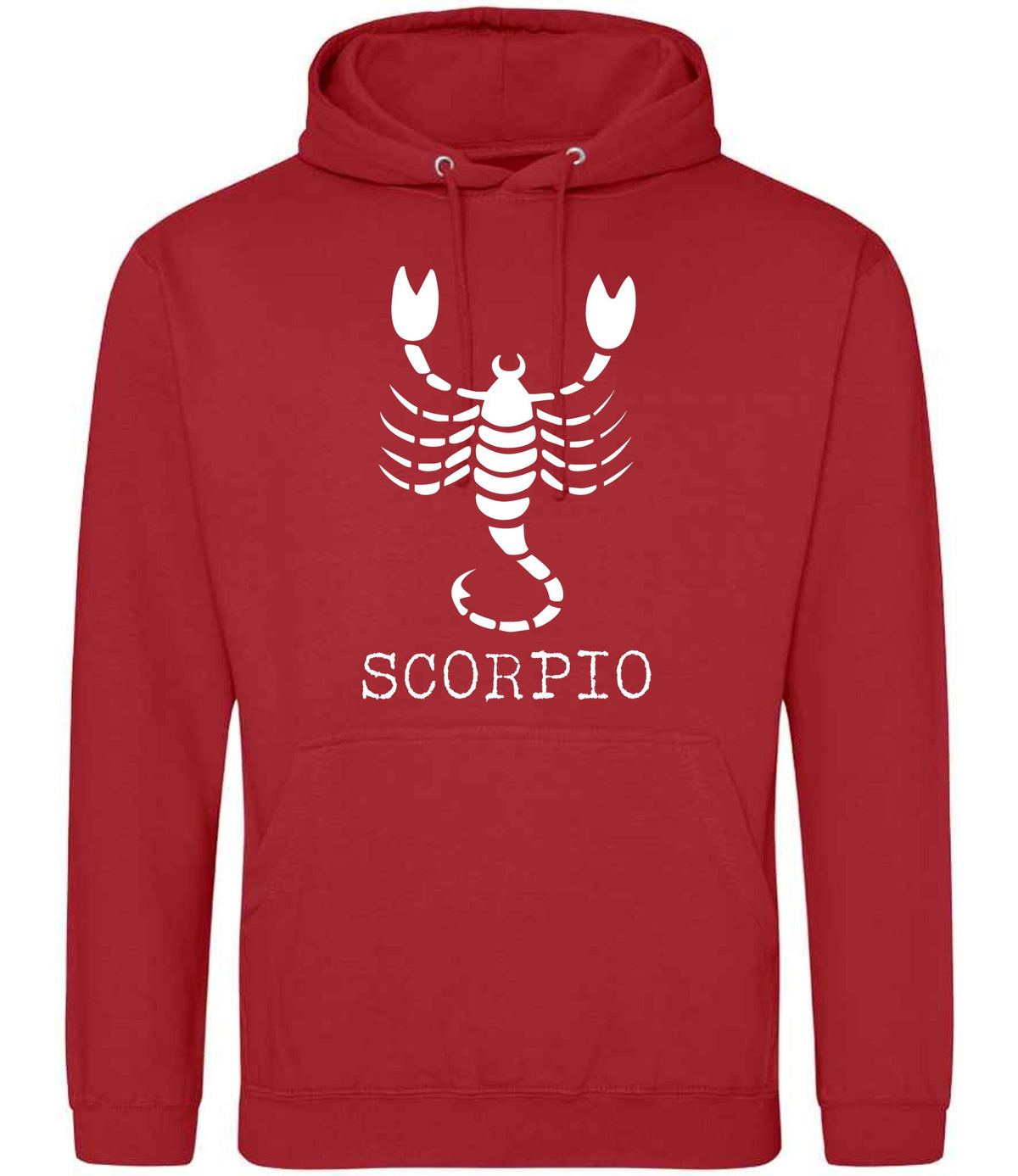 Scorpio hoodie in fire red