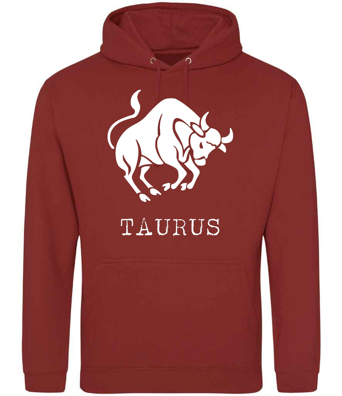 Taurus hoodie in brick red