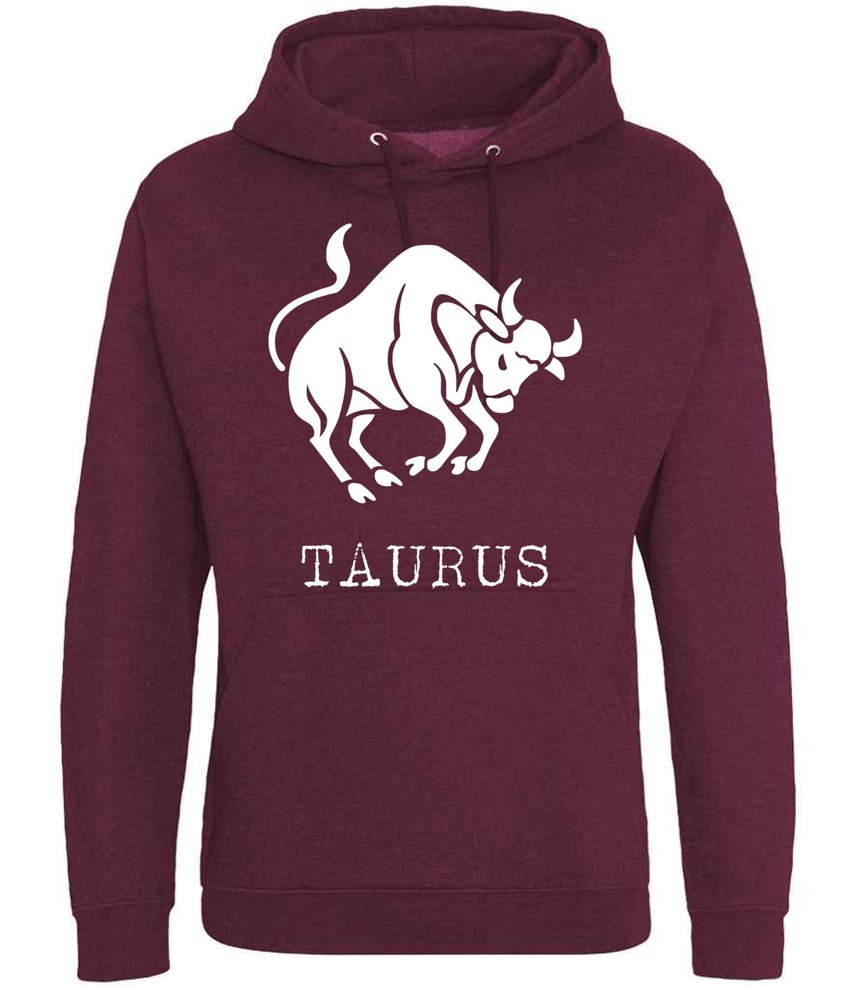 Taurus hoodie in burgundy smoke