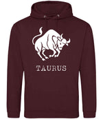 Taurus hoodie in burgundy