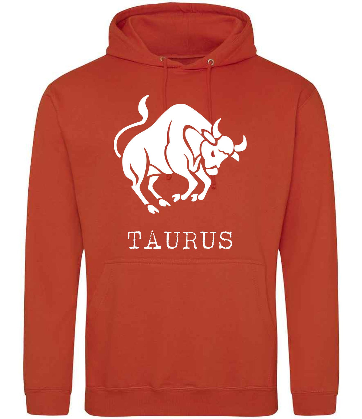 Taurus hoodie in burnt orange