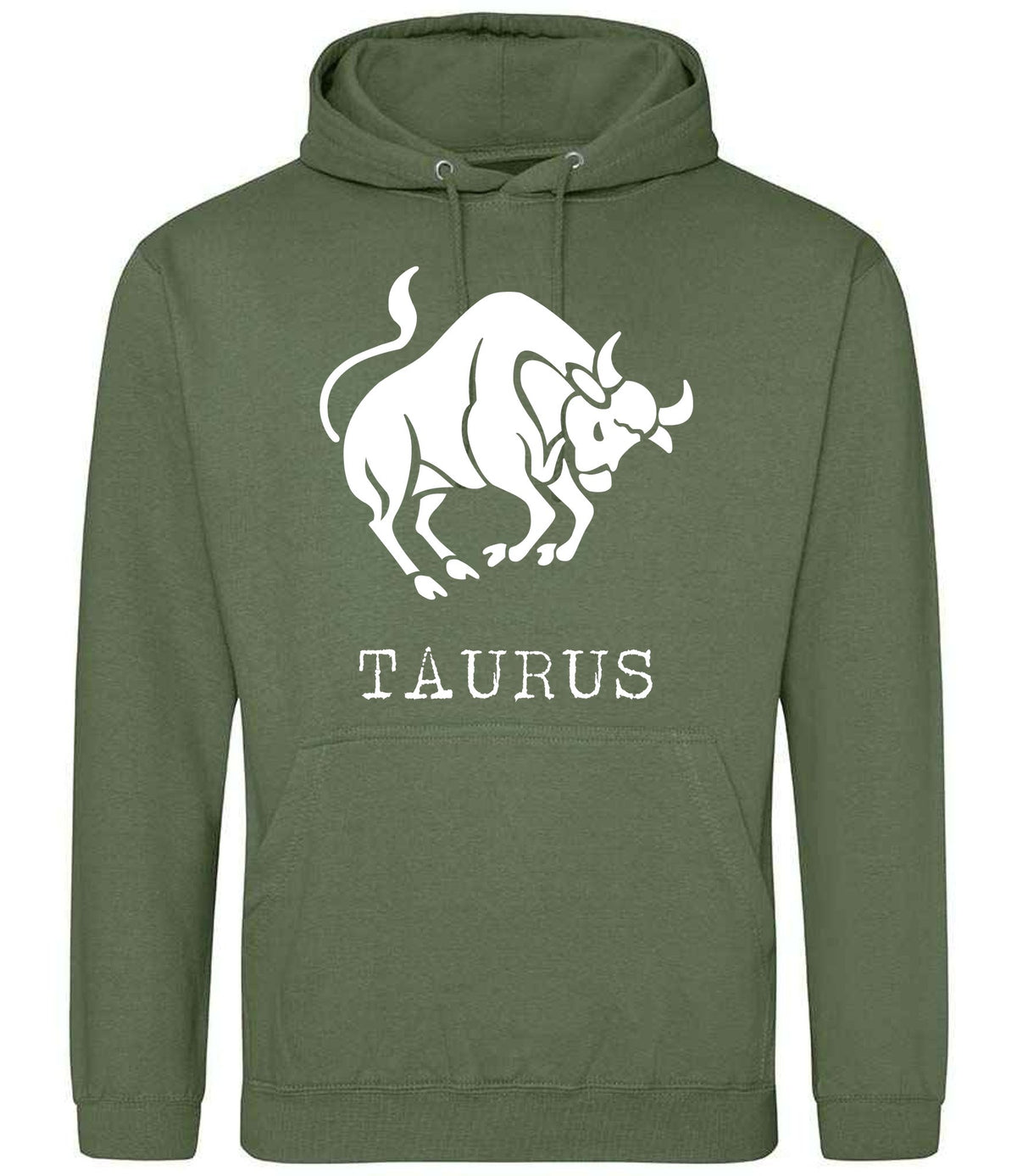 Taurus hoodie in earthy green