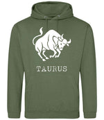 Taurus hoodie in earthy green