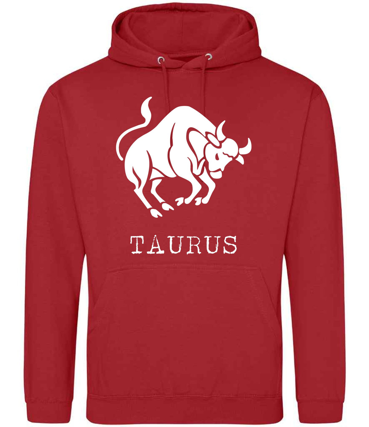 Taurus hoodie in fire red