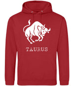 Taurus hoodie in fire red
