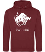 Taurus hoodie in red hot chilli