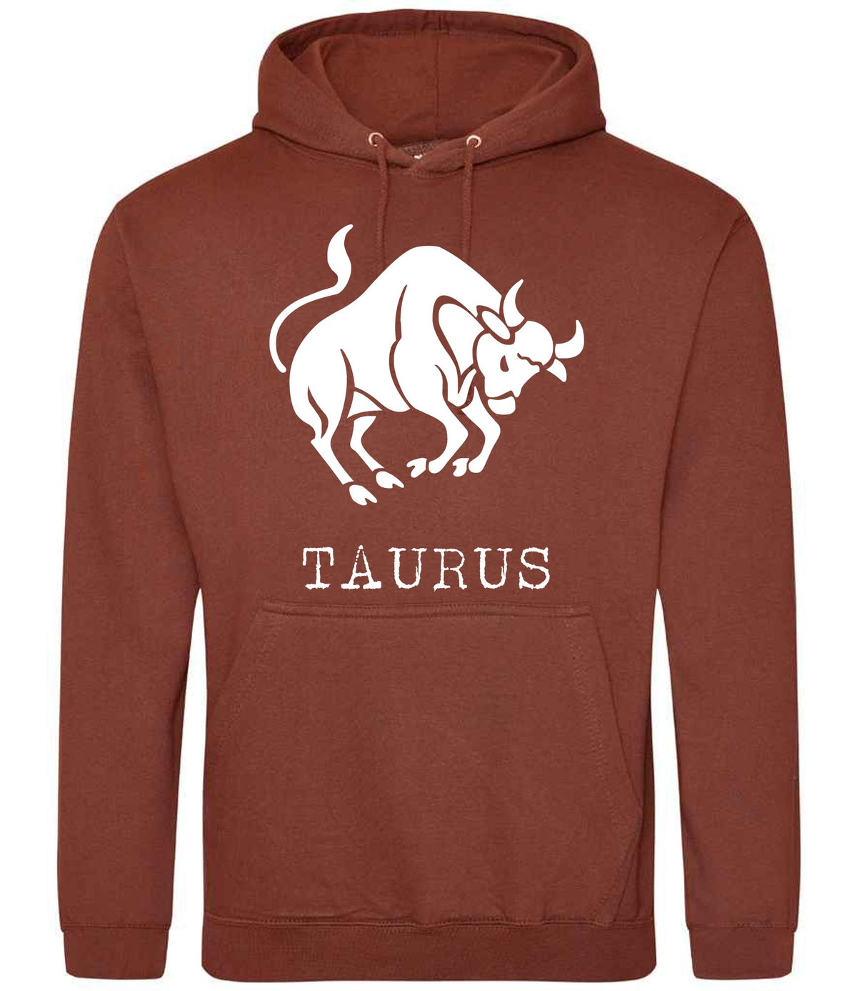 Taurus hoodie in red rust