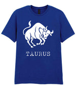 Taurus t-shirt in fan deep royal
