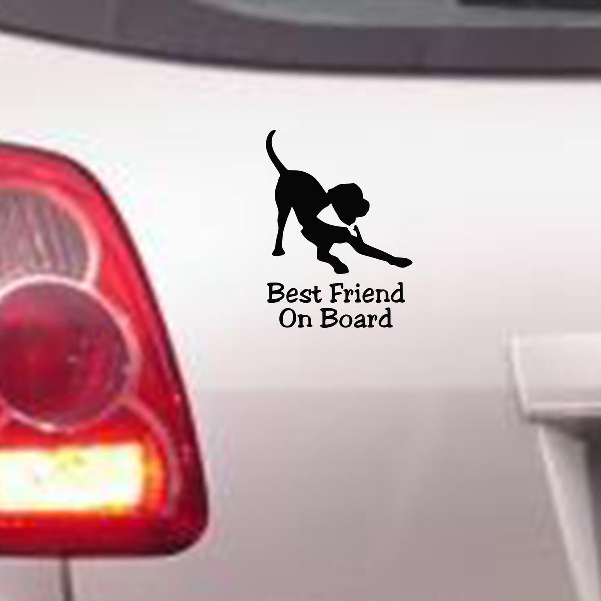 Best Friend on Board bumper sticker in standard