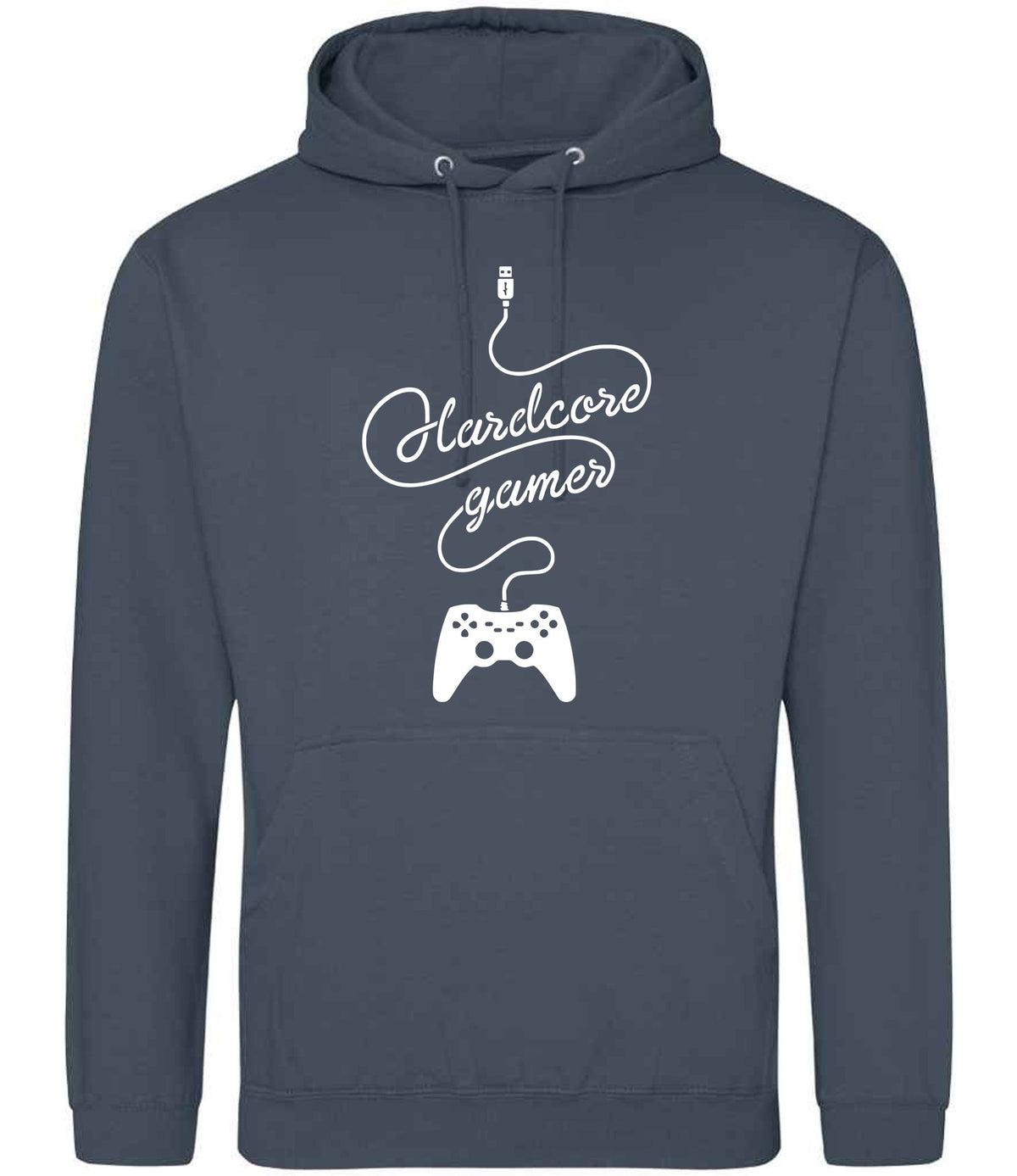 Hardcore Gamer hoodie in airforce blue