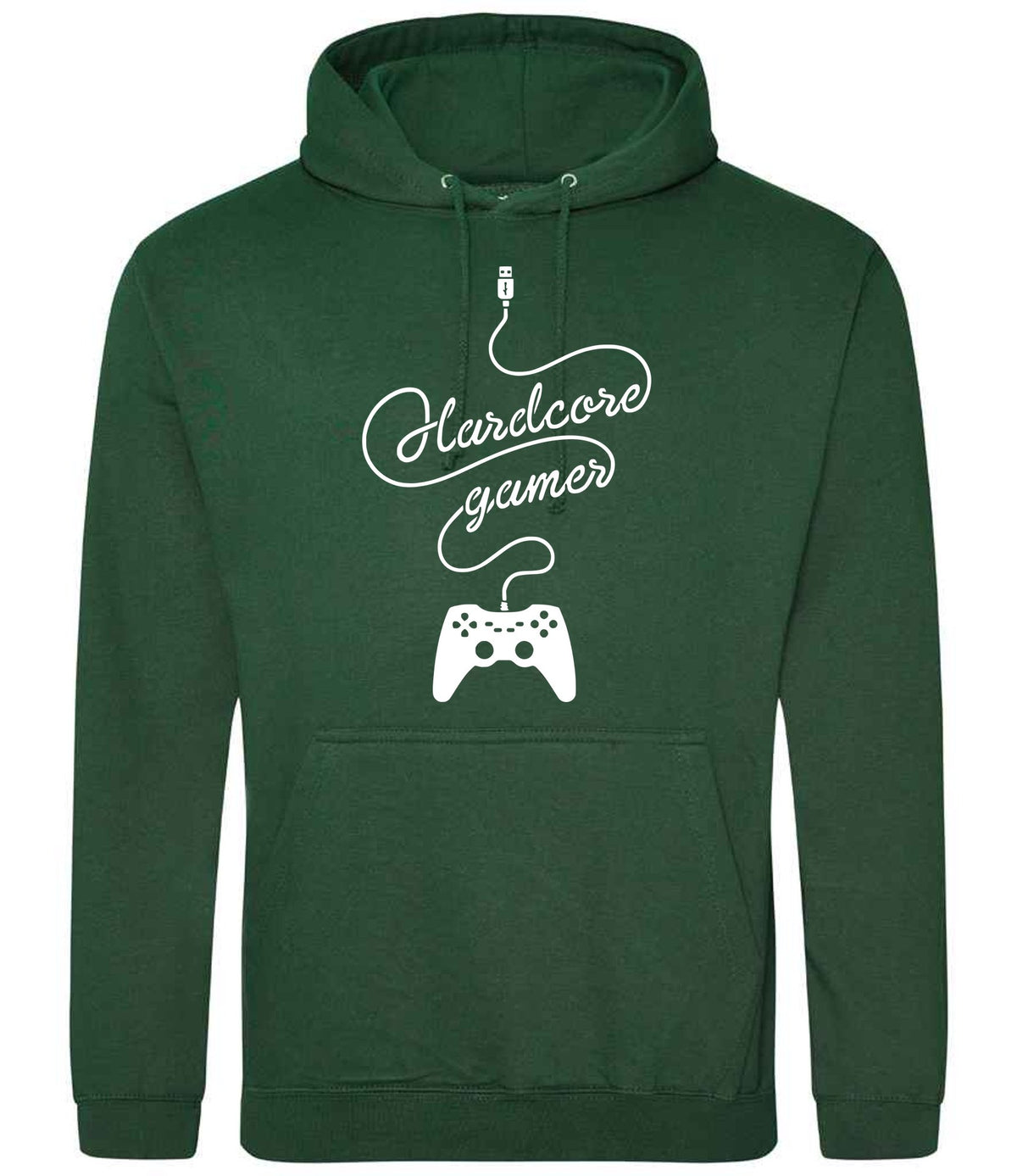 Hardcore Gamer hoodie in bottle green