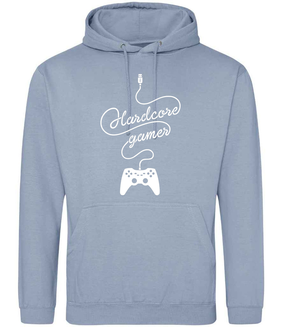 Hardcore Gamer hoodie in dusty blue