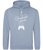 Hardcore Gamer hoodie in dusty blue
