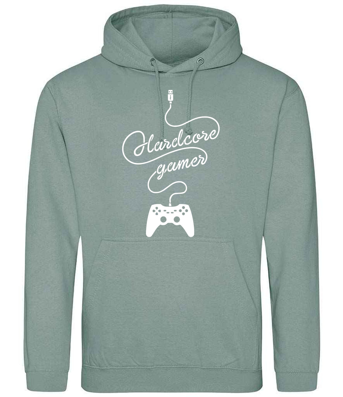 Hardcore Gamer hoodie in dusty green