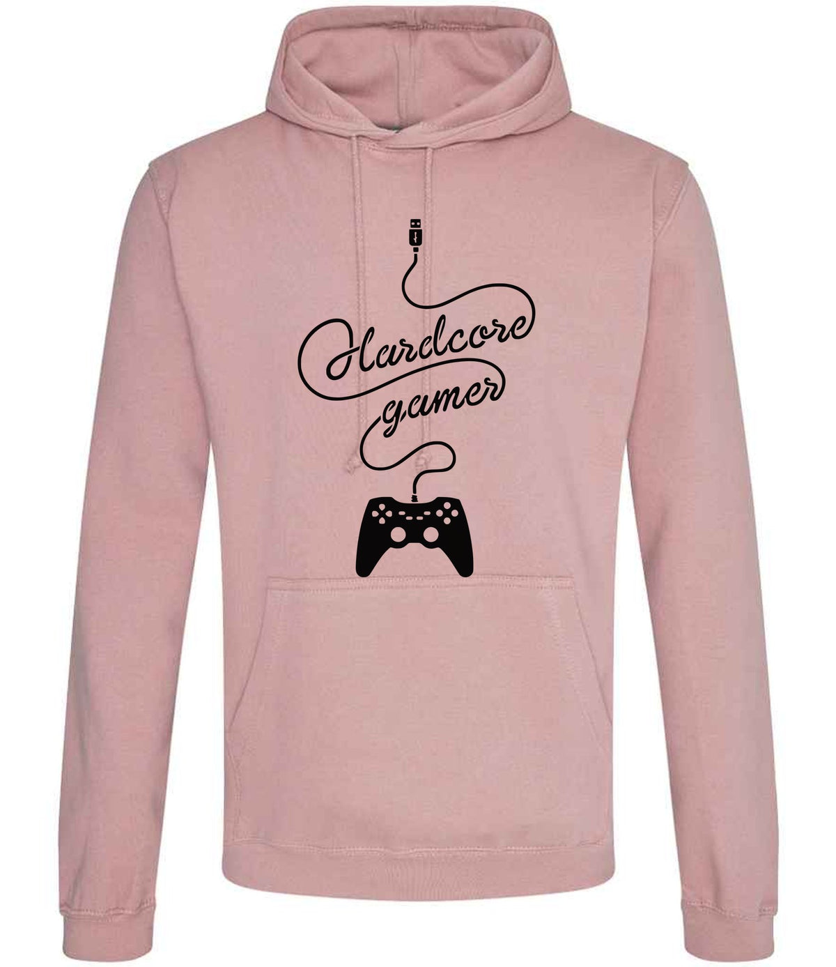 Hardcore Gamer hoodie in dusty pink