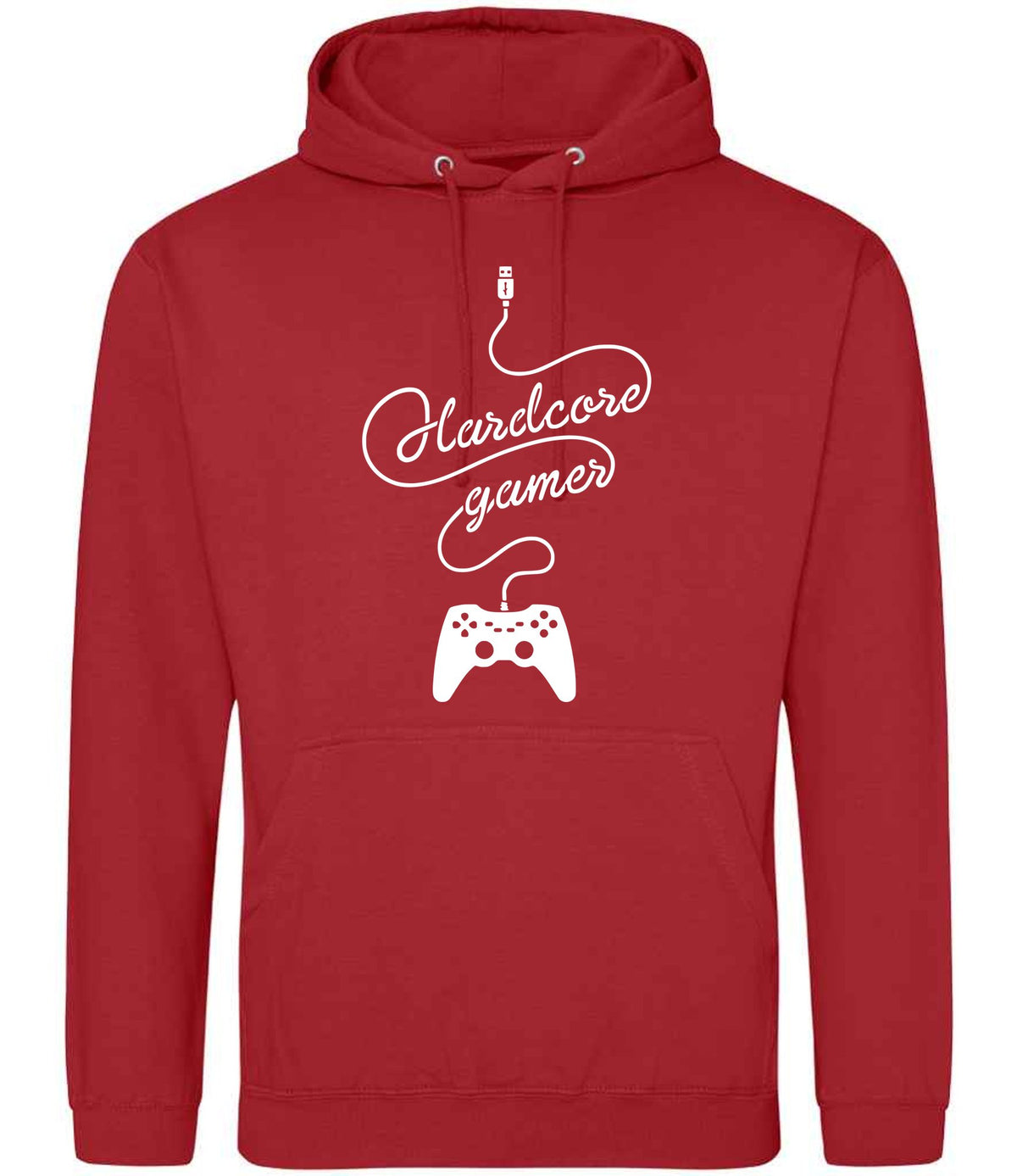 Hardcore Gamer hoodie in fire red