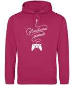 Hardcore Gamer hoodie in hot pink
