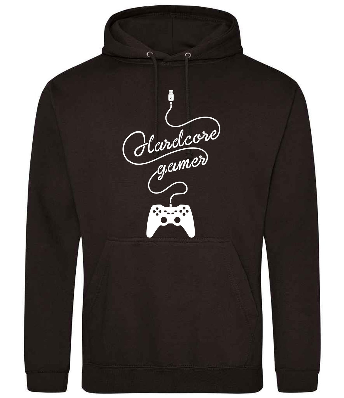 Hardcore Gamer hoodie in jet black