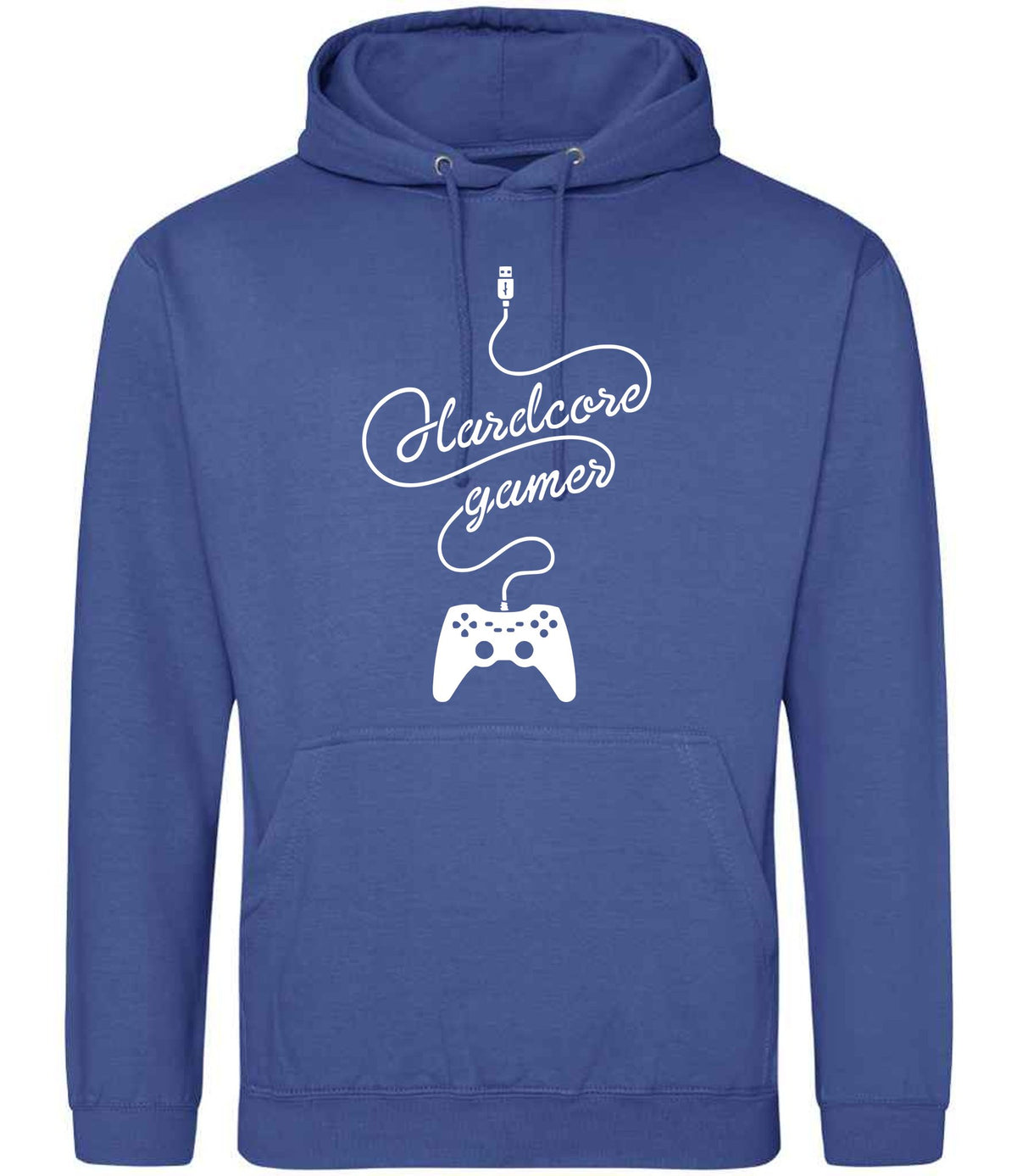 Hardcore Gamer hoodie in royal blue