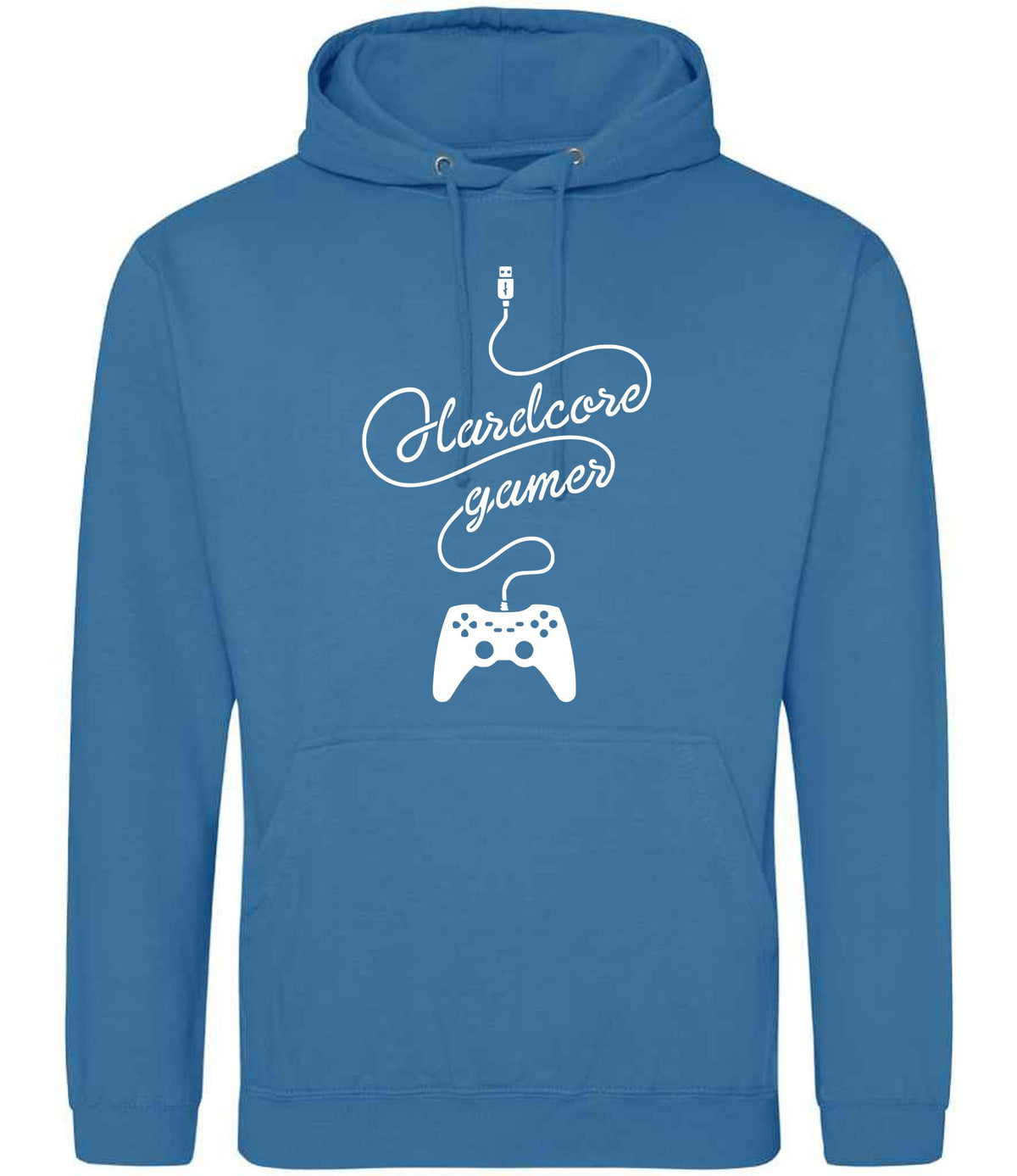 Hardcore Gamer hoodie in sapphire blue