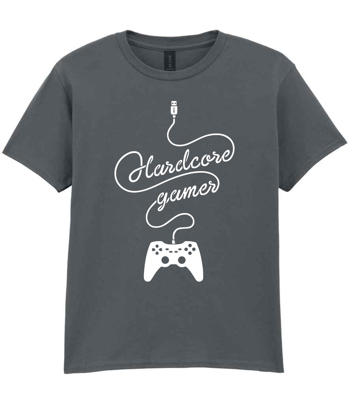 Hardcore Gamer t-shirt in charcoal